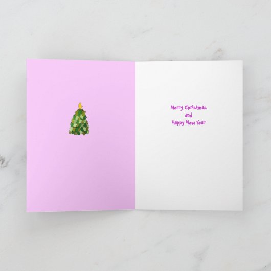 Carte de Noël pourpre (Intérieur)