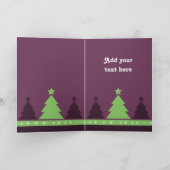 Carte de Noël pourpre de flocons de neige (Intérieur)