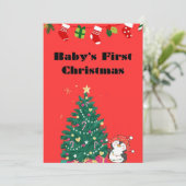 Carte de Noël Premier Noël du bébé (Debout devant)