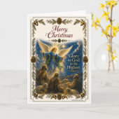 Carte de Noël - Proclamation de l'ange (Fleur jaune)