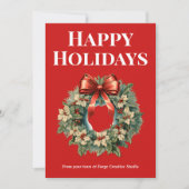 Carte de Noël professionnelle avec typographie gra (Devant)