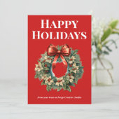 Carte de Noël professionnelle avec typographie gra (Debout devant)