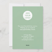 Carte de Noël professionnelle avec typographie gra (Dos)