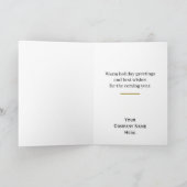 Carte de Noël professionnelle Black & Gold (Intérieur)