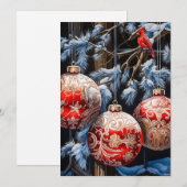 Carte de Noël professionnelle et plate pour les en (Devant / Derrière)