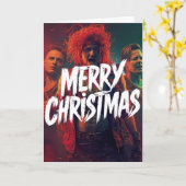 Carte de Noël punk (Fleur jaune)
