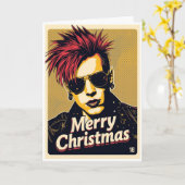 carte de Noël punk (Fleur jaune)