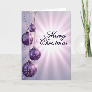Carte de Noël Purple Bauble