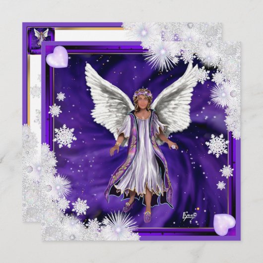 Carte de Noël Purple Soul (Devant / Derrière)