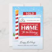 Carte de Noël QR Code Panneau Vendu Immobilier (Devant)