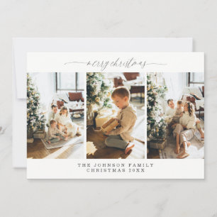 Carte de Noël Quatre Photo Les Voeux Les Plus Chau