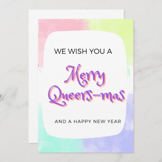 Carte de Noël Queer LGBTQ+ (Devant / Derrière)