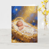 Carte de Noël Radiant Holy Night (Fleur jaune)