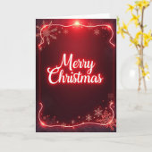 Carte de Noël Radiant Script (Fleur jaune)