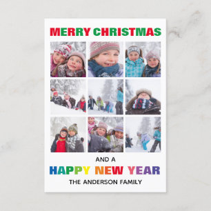 Carte de Noël Rainbow Joyeux Collage-3x5