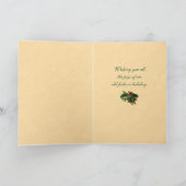 Carte de Noël rare Rose Vintage (Intérieur)