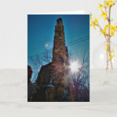 Carte de Noël "Rayons de Ruines" (Fleur jaune)