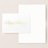 Carte de Noël Real Foil Gold Happy Holidays (Affichage)