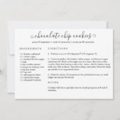 Carte de Noël Recette (Dos)