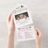 Carte de Noël Recette classique Photo de Noël (Déchirure)