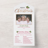 Carte de Noël Recette classique Photo de Noël (À l'intérieur)