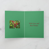 Carte de Noël Red Berries pour Soeur (Intérieur)
