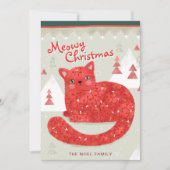 Carte de Noël Red Cat (Devant)