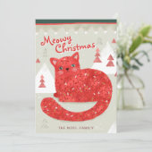 Carte de Noël Red Cat (Debout devant)