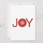 Carte de Noël Red Christmas Joy (Devant)