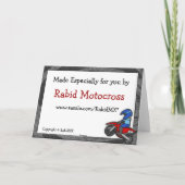 Carte de Noël Red Dirt Bike (Dos)