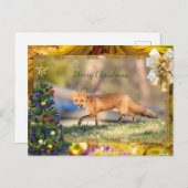 Carte de Noël Red Fox (Devant / Derrière)