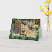 Carte de Noël Red Fox Kit (Fleur jaune)