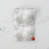 Carte de Noël Red & Gold Holly Baubles (Intérieur)