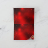 Carte de Noël Red & Gold Holly Baubles (Intérieur)