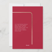 Carte de Noël Red Gold Modern Border (Dos)