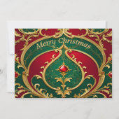 Carte de Noël Red Green Gold (Devant)