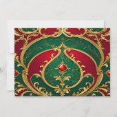 Carte de Noël Red Green Gold (Dos)