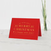 Carte de Noël Red Holiday Plaid (Recto)