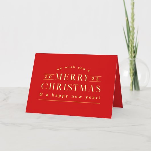 Carte de Noël Red Holiday Plaid (Recto)