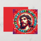 Carte de Noël Red Jesus ! (Devant / Derrière)