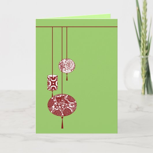 Carte de Noël Red Lanterns (Devant)