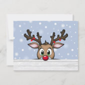 Carte de Noël Red Nose Reindee (Devant)