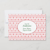 Carte de Noël Red Père Noël Gnome (Dos)