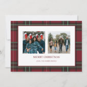 Carte de Noël Red Plaid 2 Photo (Devant)