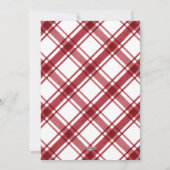 Carte de Noël Red Plaid Flat (Dos)