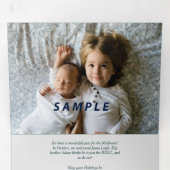 Carte de Noël Red Poinsettia 4 Photo Triple (Intérieur en premier)