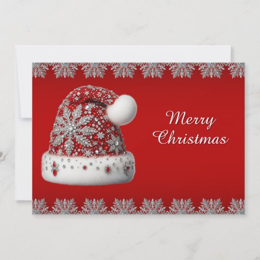 Carte de Noël Red Santa Hat (Devant)
