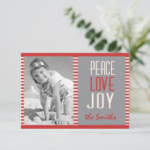 Carte de Noël Red Stripes (Debout devant)