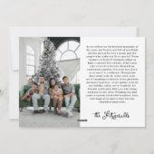 Carte de Noël Red & White Joy Calligraphy (Dos)