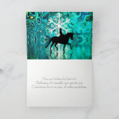 Carte de Noël Reflets de flocon de neige Cheval de (Intérieur)